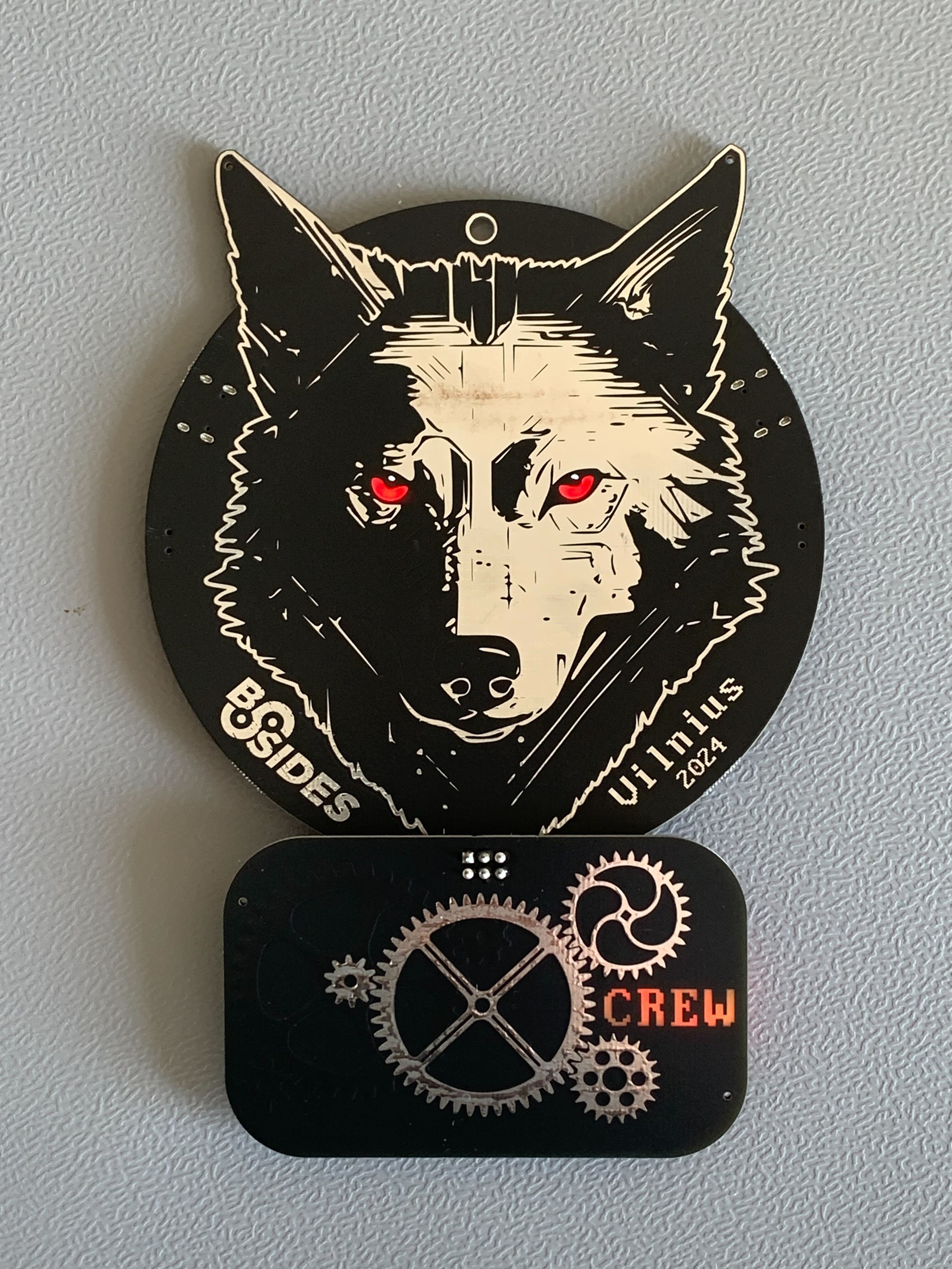 BSides Vilnius 2024 badge — the Iron Wolf of Vilnius